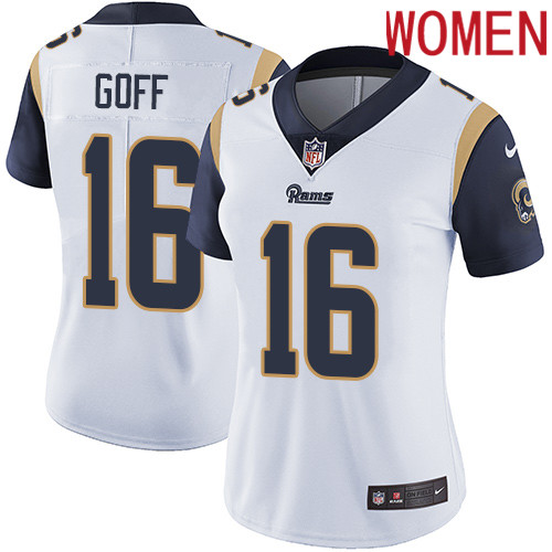 2019 Women Los Angeles Rams #16 Goff white Nike Vapor Untouchable Limited NFL Jersey